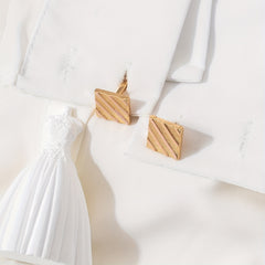 Square Striped Cufflinks for Men's French Shirt