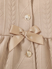 Baby Girls Bow Dress Coat - Stay Warm & Stylish this Winter