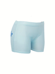 Pure Water Print Skinny Yoga Shorts for Spring & Summer
