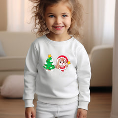 Christmas Graphic Crew Neck Sweatshirt for Kids