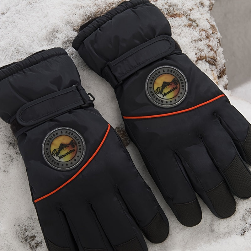 Winter Skiing Gloves Thickened Windproof Five Fingers Touch Screen Gloves