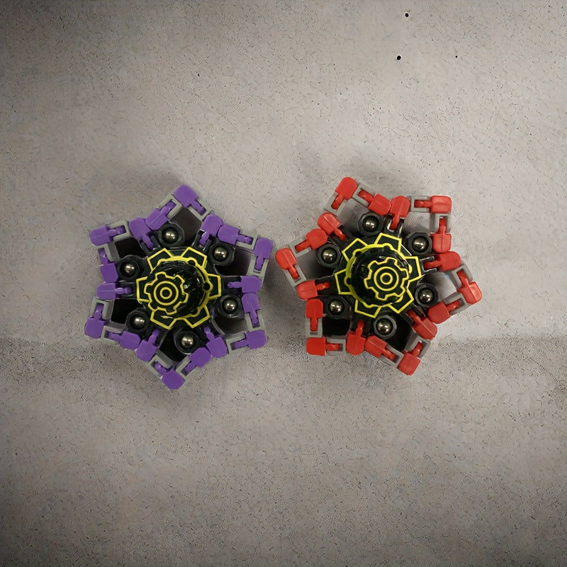 2pcs Kids' Fidget Spinner Toy ABS Resin Spinning Top Purple Red Holiday Gift