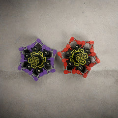 2pcs Kids' Fidget Spinner Toy ABS Resin Spinning Top Purple Red Holiday Gift