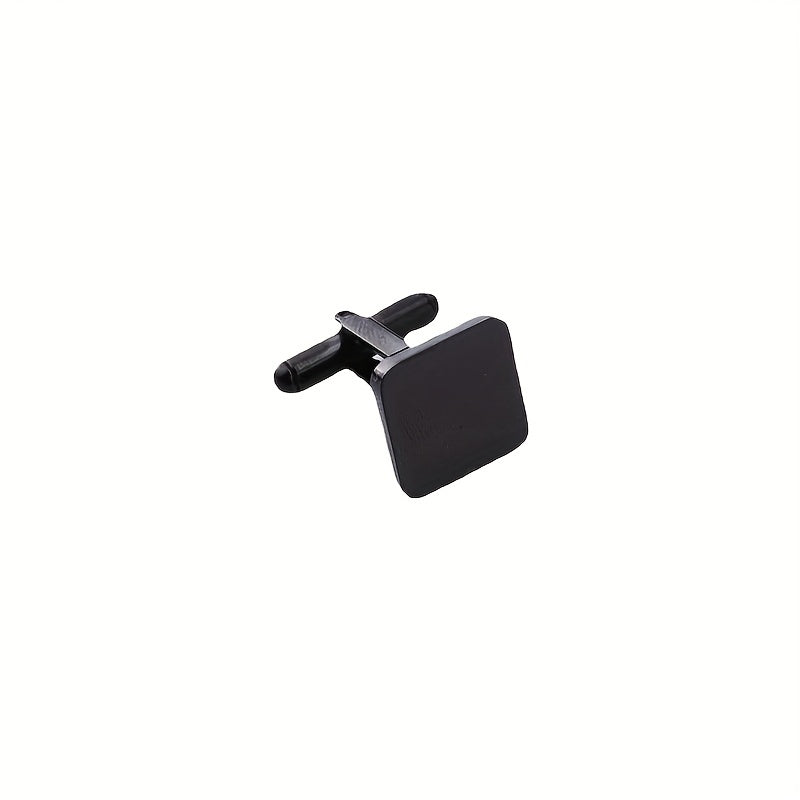 Stainless Steel Square Engraved Cufflinks Men