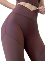 High Waist Rib Knit Tummy Control Yoga Leggings Women's Activewear