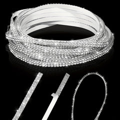 Car Set Bling Rhinestone Sticker DIY Car Decoration Self-adhesive Strip