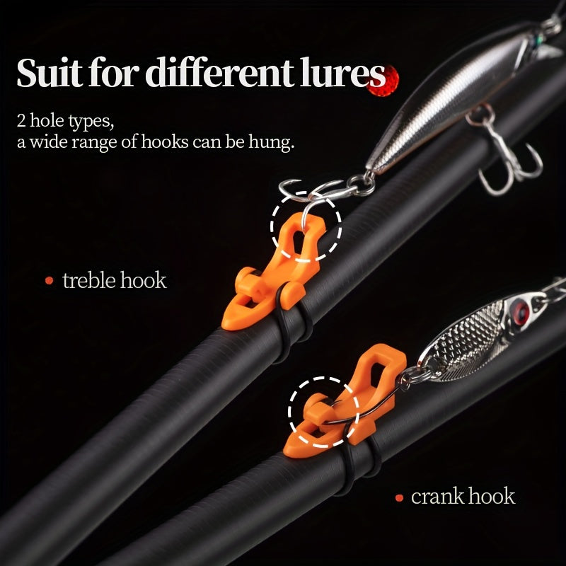 10pcs Fishing Hook Keeper Rod Holder with Elastic Rings