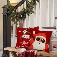 Christmas Decorations Pillow Cover for Party Home Room Sofa Car