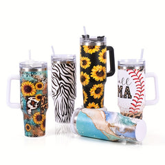 Colorful Ice Tumbler with Straw and Handle for Outdoor Activities