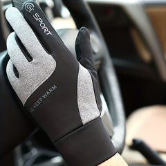 Winter Warm Full Finger Gloves Unisex Anti-wear Driving Gloves