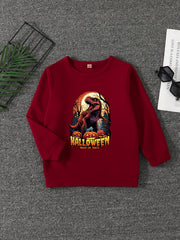 Halloween Horror Dinosaur Boys Sweatshirt