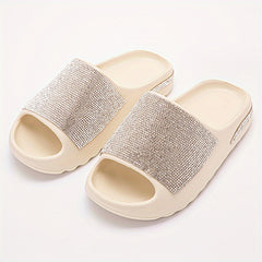 Flag Pattern Open Toe Breathable Slides Soft Sole Slippers
