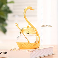 Swan Sugar Bowl Seasoning Jar Salt Shaker Hotel Restaurant Props