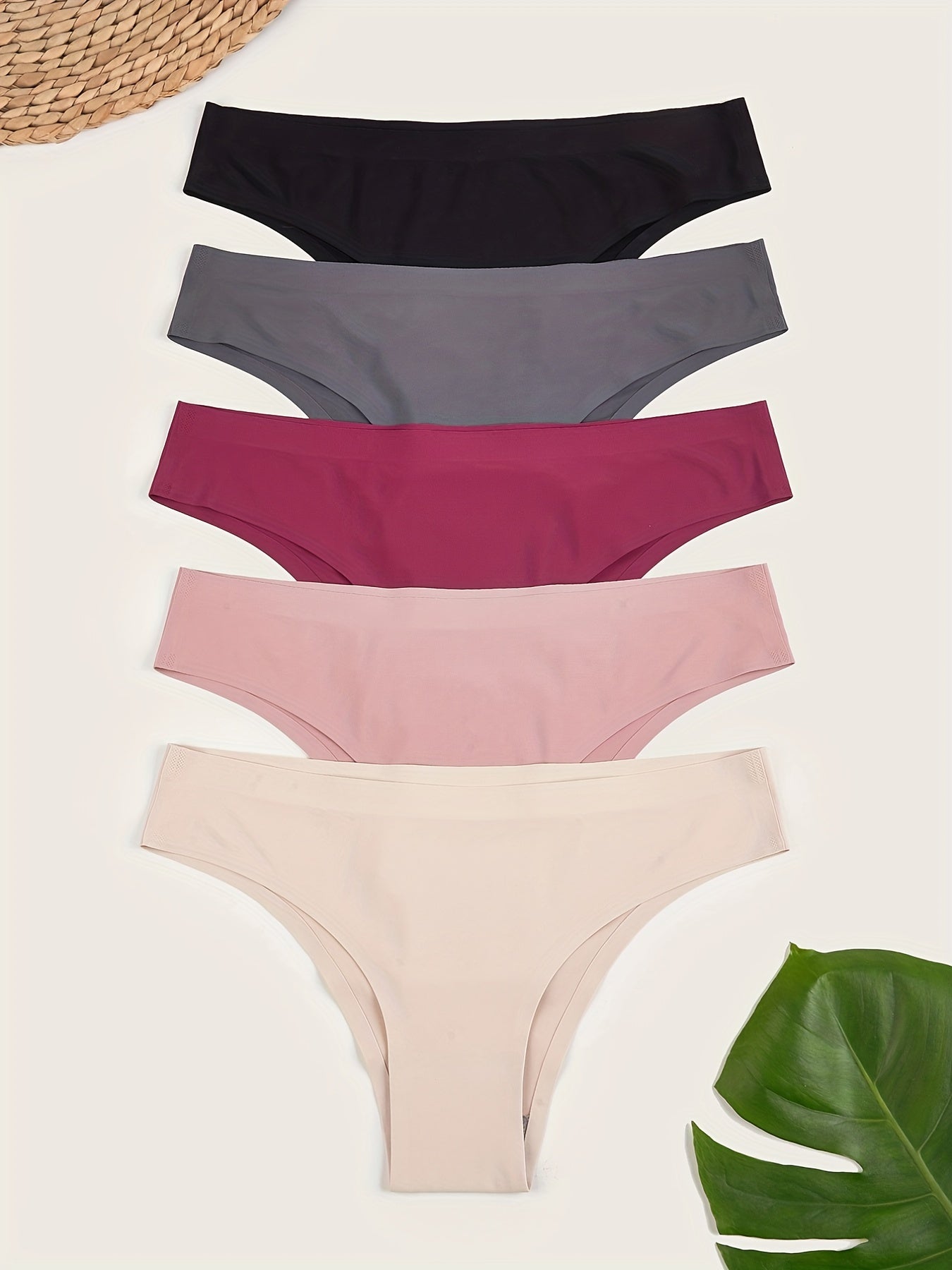 5pcs Seamless Low Waist Panties Women's Lingerie