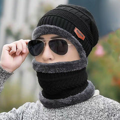 Men's Winter Thick Velvet Warm Wool Hat with Ear Protection