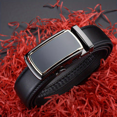 High End Business Leather Belt Men's Automatic Buckle Casual Versatile Belt