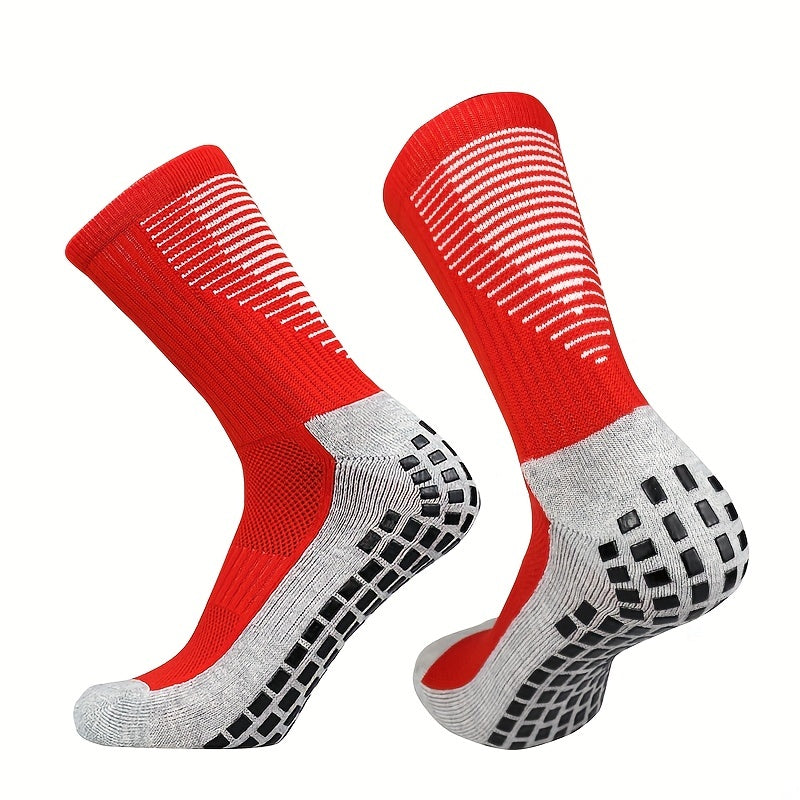 Non-slip Athletic Socks w/ Silicone Bottom for Football