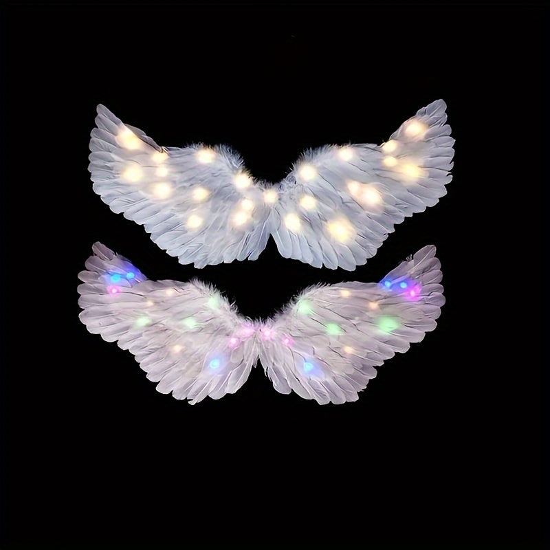 LED Glowing Angel Wings Princess Fairy Wedding Party Props
