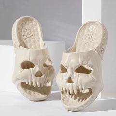 Men's Lightweight Skull Slides Casual Slippers