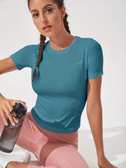 Seamless Short Sleeve Sports Top for Women