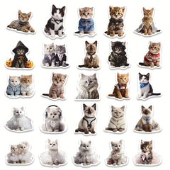 50pcs Funny Cat Graffiti Stickers Waterproof DIY Journal Stickers Pack