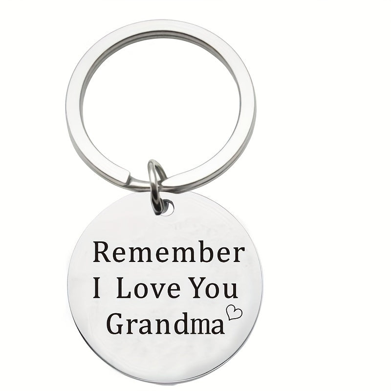 Round Metal Key Chain Pendant Mother's Gift Christmas Gift