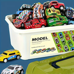 50pc Metal Car Simulation Mini Pull Back Car Model Set Small Car Racing Toy