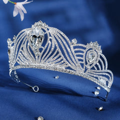 Crystal Queen Crown Wedding Tiara Quinceanera Headpiece
