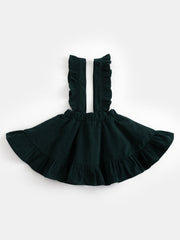 Girls Multicolor Corduroy Overall Dress
