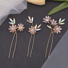 6pcs Faux Pearl U-shaped Hairpin Bridal Wedding Party Decorations