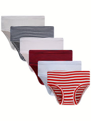 6pcs Girls Triangle Panties Rabbit Heart Balloon Print 100% Cotton