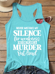 Women's Slogan Print Vest Top
