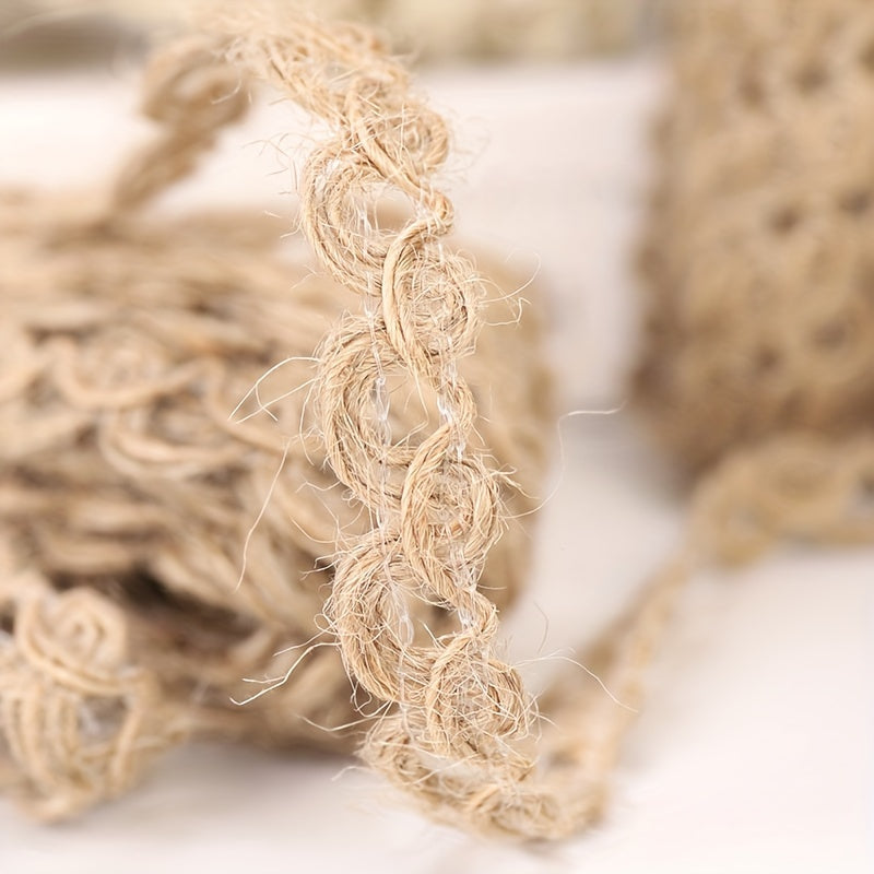 1pc DIY Decorative Hemp Rope Half Circular Crossed Lace Hemp Rope