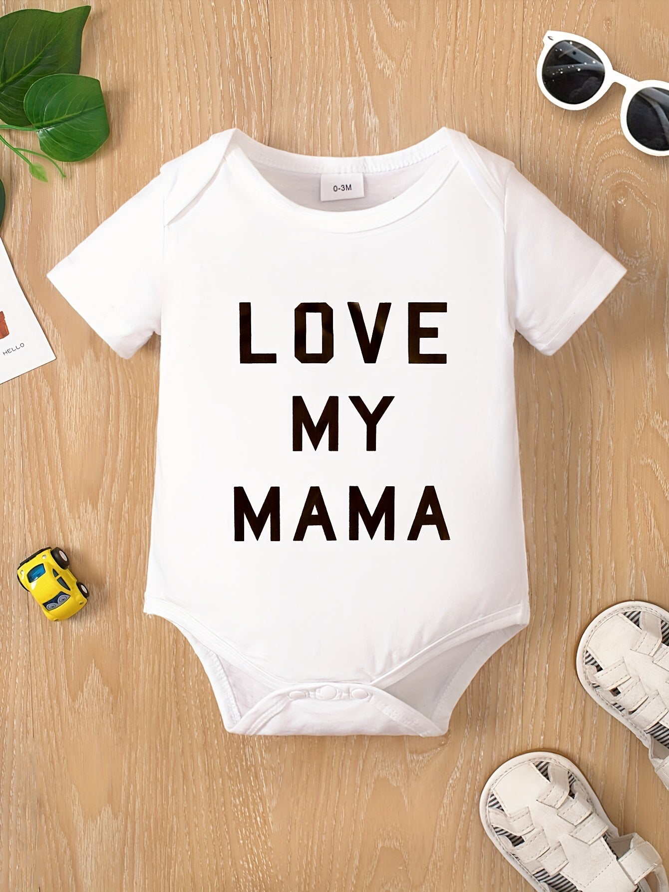 Baby Cotton Onesie Love Print Triangle Creeper Romper