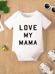 Baby Cotton Onesie Love Print Triangle Creeper Romper