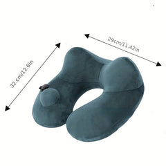Automatic Press Inflatable U Pillow Camping Travel