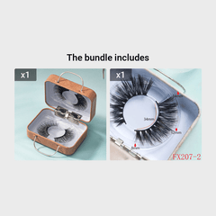 2 Pairs Fluffy Long False Eyelashes with Packaging