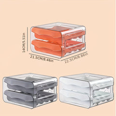 Double Layer Egg Tray Stackable Fresh Keeping Holder