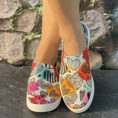Women's Slip On Love Skate Shoes Lightweight Walking Shoes