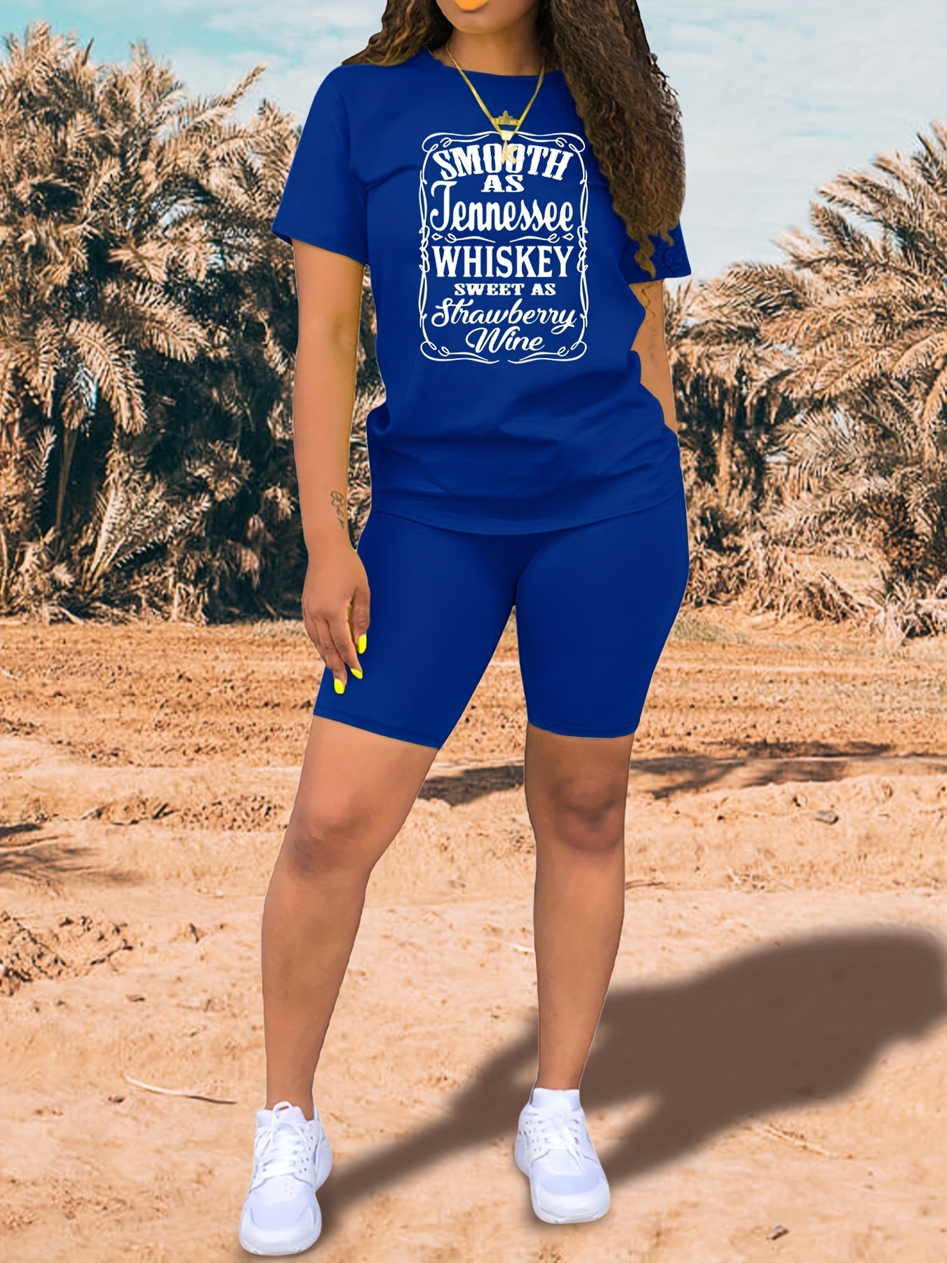 Spring & Summer Two-piece Set Tee & Shorts Outfit
