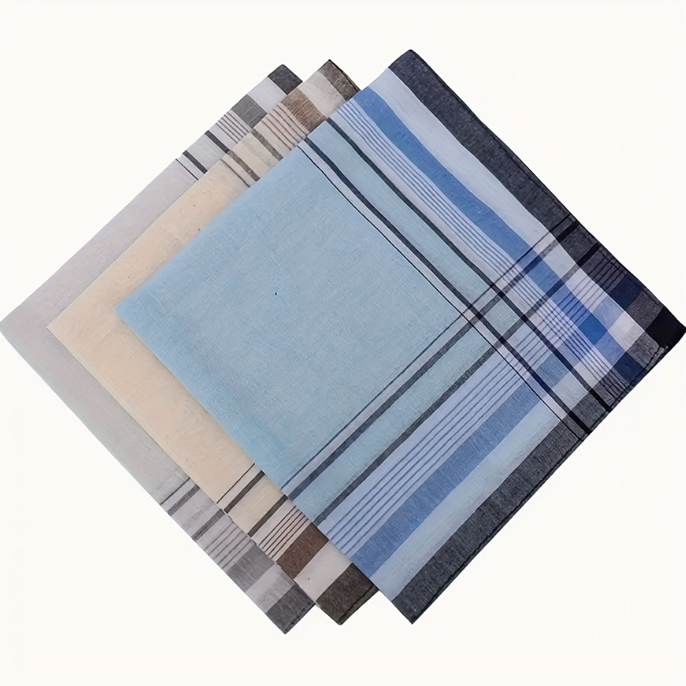 12pcs Pocket Square Hankies Lightweight Beige and Gray