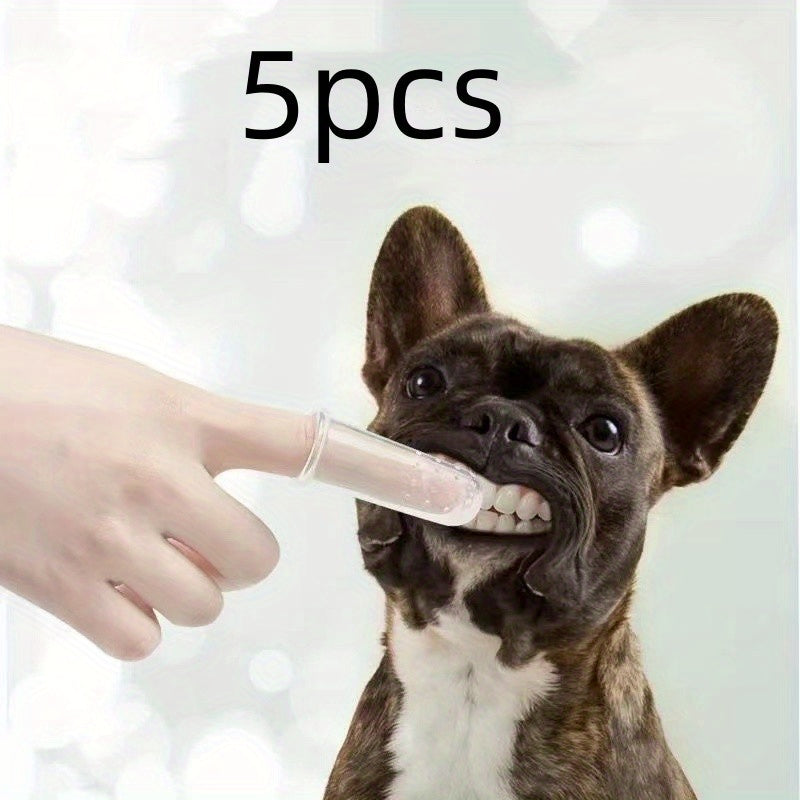 EasyClean Pet Finger Toothbrush for Dogs Gentle Dental Care Soft Bristles
