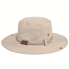 Men's Wide Brim Sun Hat for Fishing and Hiking