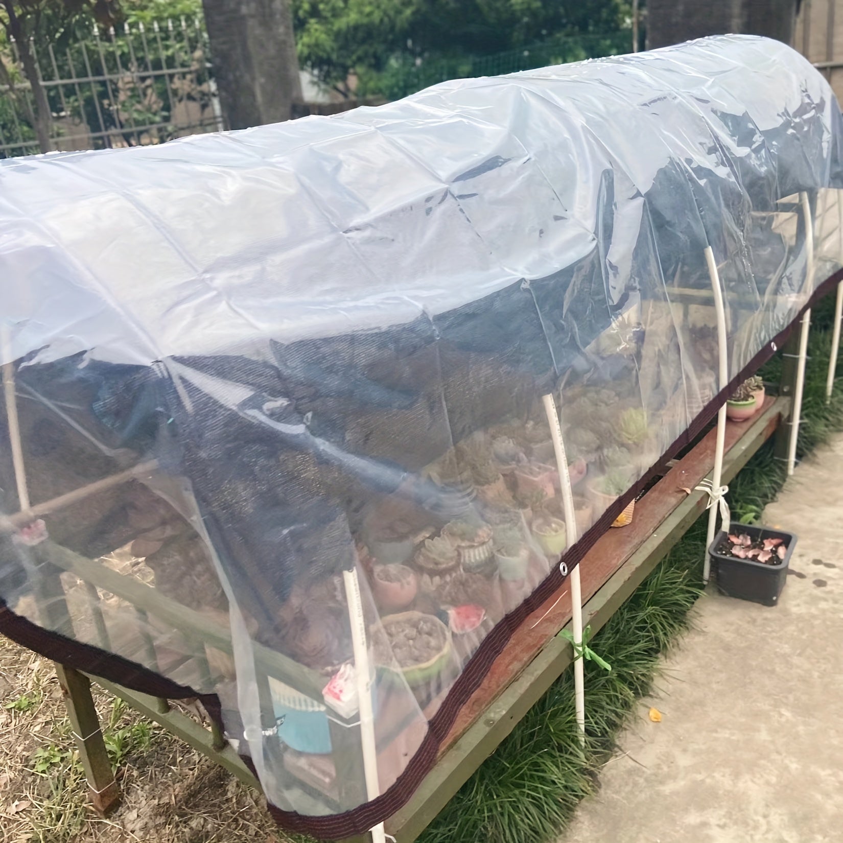 1pc Transparent Balcony Garden Insulation Rainproof Cover