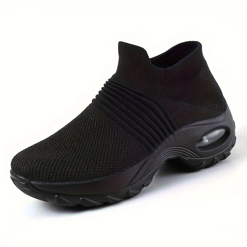Women's Knitted Socks Shoes Air Cushion Casual Walking Shoes