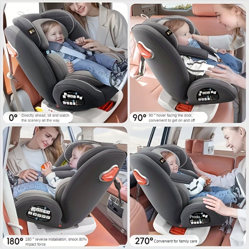 360 Rotating Baby Car Seat & Portable for Child Safety