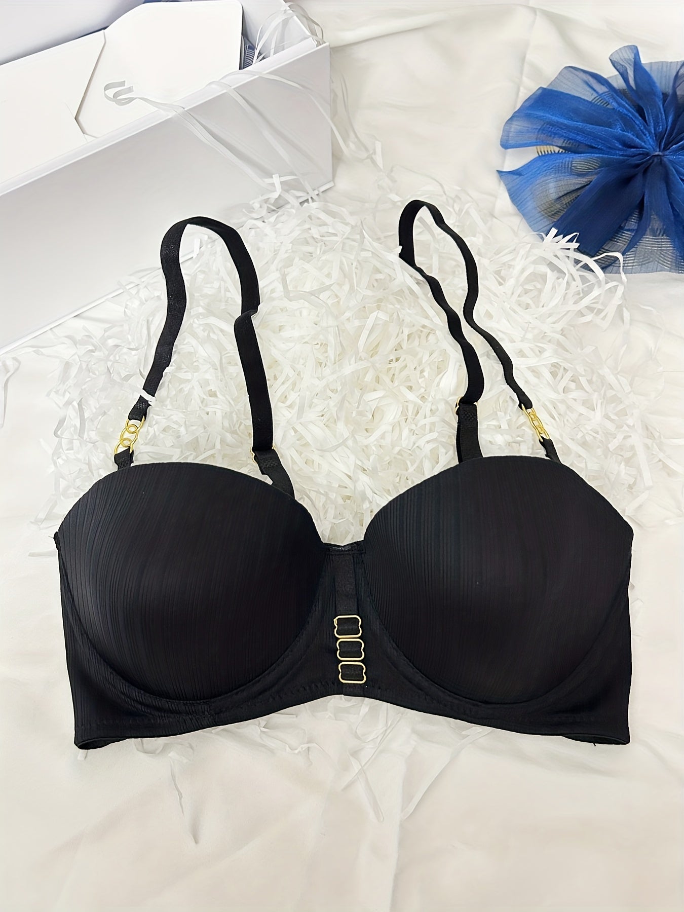 Solid T Shirt Bra Comfy & Breathable Push Up Bra Women's Lingerie