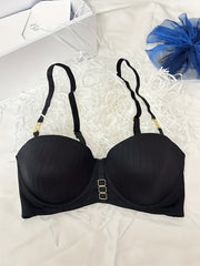 Solid T Shirt Bra Comfy & Breathable Push Up Bra Women's Lingerie