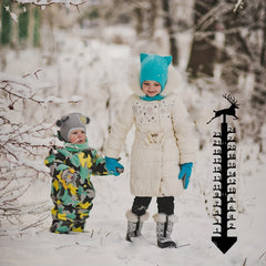 Elk Snow Gauge Garden Stake Christmas Deer Metal Snow Depth Measuring Ruler