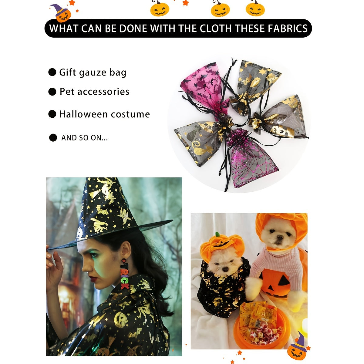 Halloween Lace Fabric Variety Of Patterns Soft & Durable DIY Craft Lace